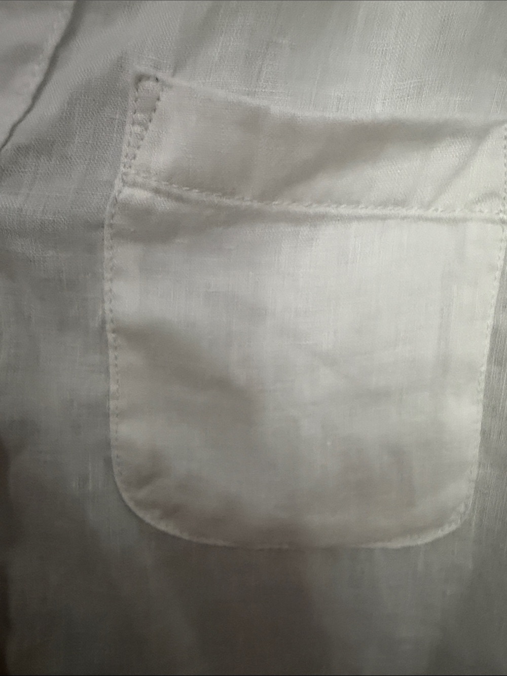 Sigrid Olsen Linen Button Down Shirt Small White Coastal Resort - Picture 4 of 8